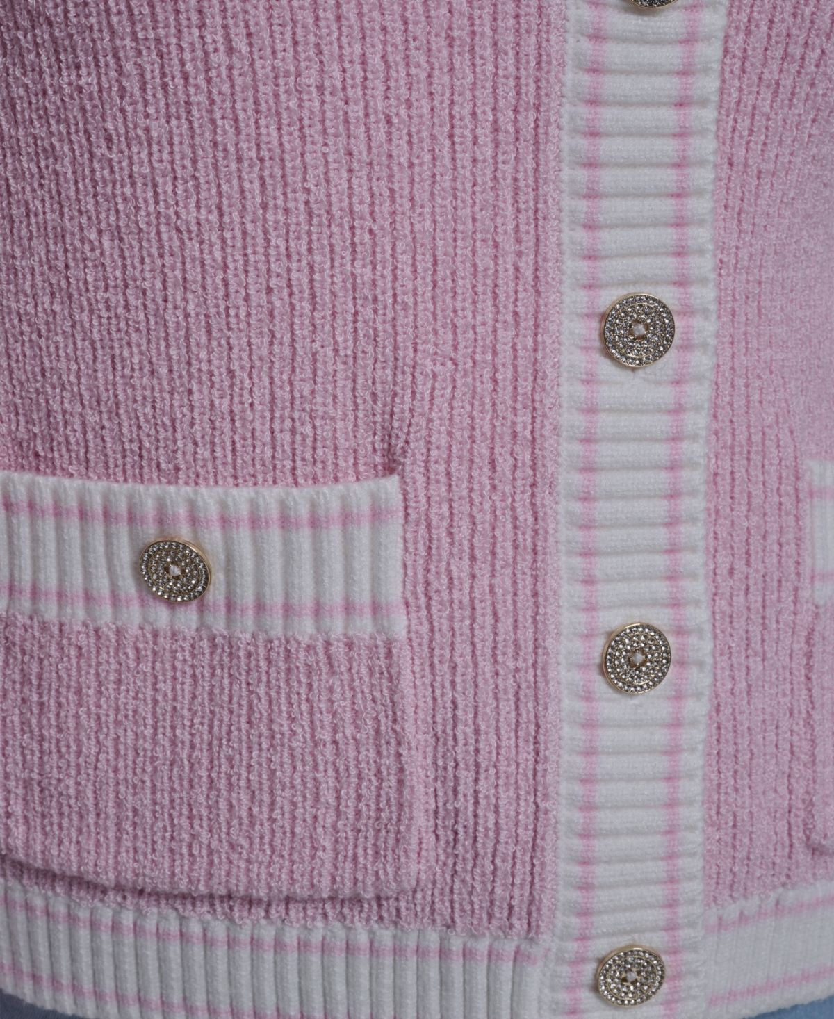 Karl Lagerfeld Paris Women's Marled Crewneck Cardigan Sweater