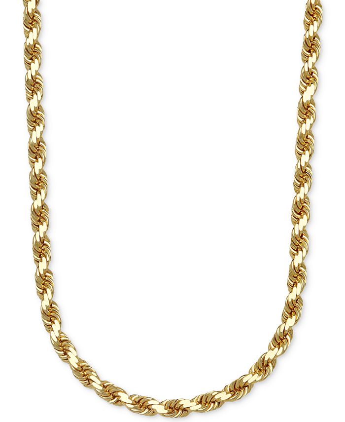 Macy's Rope Chain 20 Necklace 3.5mm in 14k Gold - Macy's