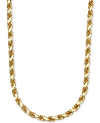 Rope Link Chain Necklace Collection in 14k Gold - Macy's