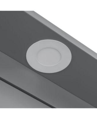 Queen Size Murphy Bed with Desk,LED Lights and USB Charging Station,Gray