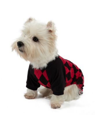 Dog Cotton Argyle Holiday Pajamas