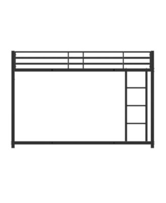 Twin Over Twin Metal Bunk Bed - Black, Sturdy, Easy Assembly