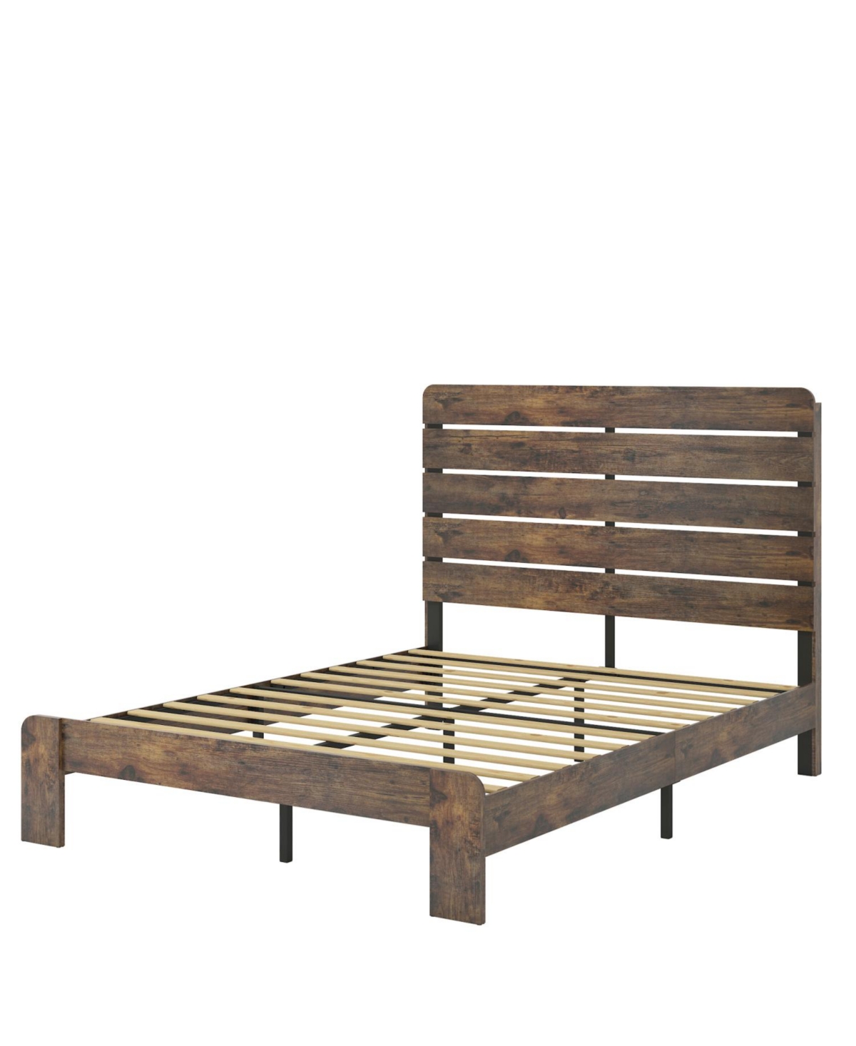 Streamdale Furniture King Size Wood Platform Bed Frame with Storage