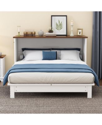 Streamdale Solid Pine Murphy Bed Chest with Storage, Charging