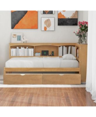 Twin Wood Daybed with Storage & USB