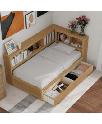 Twin Wood Daybed with Storage & USB