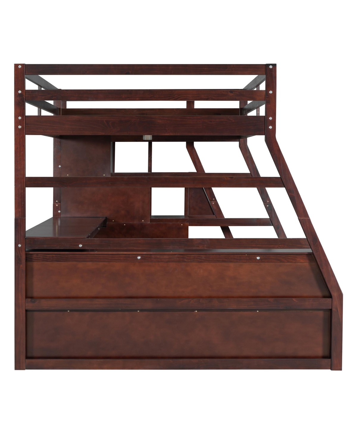 Streamdale Furniture Full Loft Bed with 7 Drawers 2 Shelves and Desk