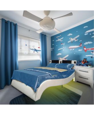 + Platform Bed + Faux Leather + LED Lighting, Bluetooth, Massage + Bed