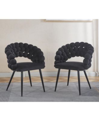 + 2 Pc. + Cushioned + Golden Legs + Chair