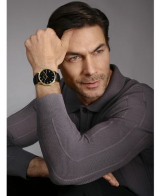 Men's Veritas 1 Genuine Leather Band Watch 1361GVEL