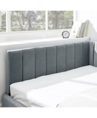  Tufted Upholstered Full Bed Frame - Velvet Gray