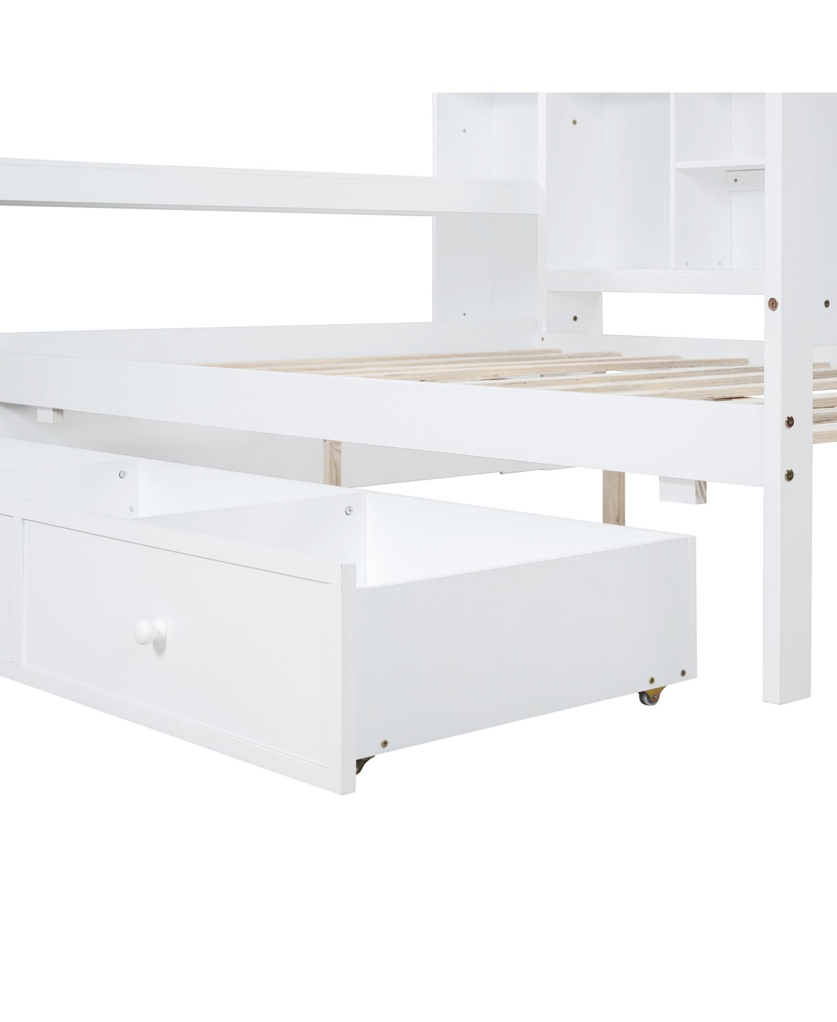 Streamdale Furniture Full Size Wooden Daybed With 3 Drawers, Usb Ports and desk