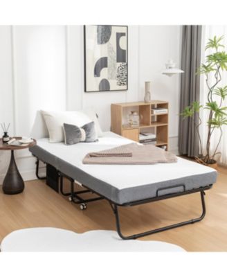 Foldable Guest Bed with Memory Foam Mattress and Storage Cover (Scot Size