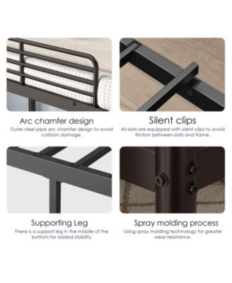 Metal Bunk Bed, Twin Over Twin Size