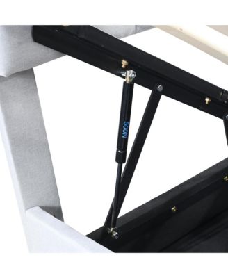 King Size Upholstered Platform Bed with a Hydraulic Storage System