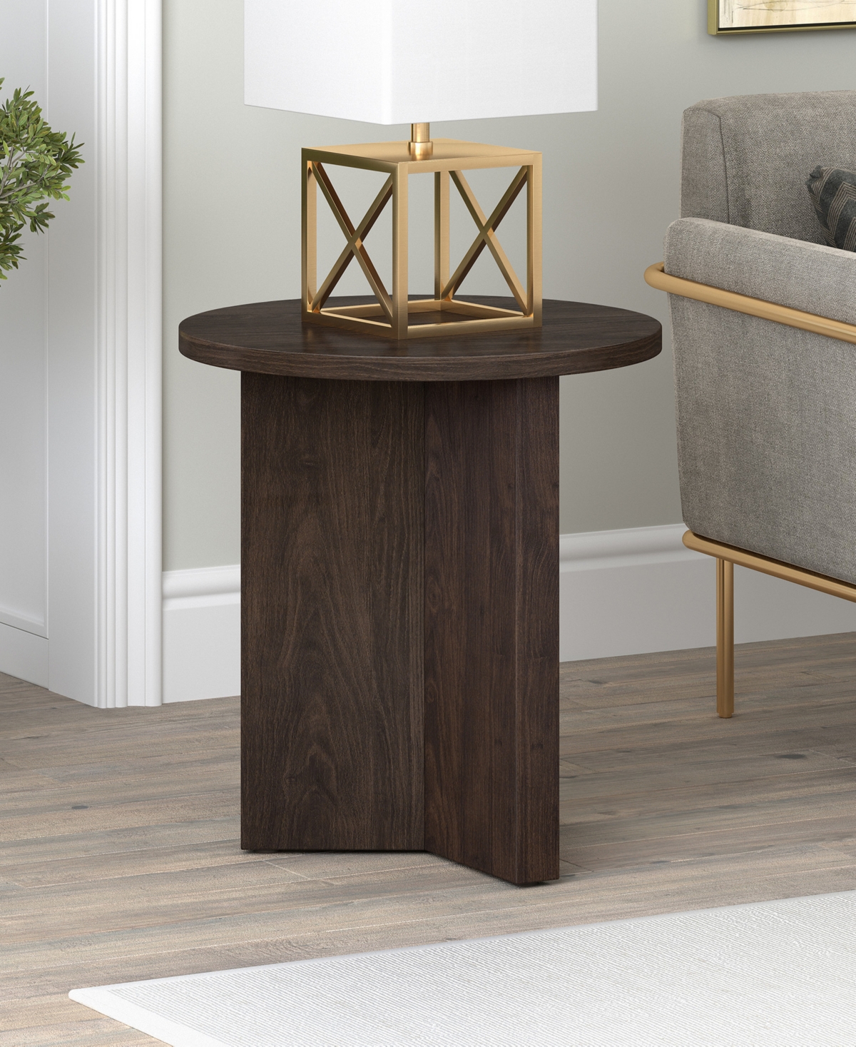 Hudson & Canal Anders 20" Wide Round Side Table