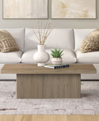 Torren 48" Wide Rectangular Fluted Coffee Table