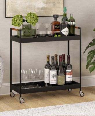 Riyo 33" Wide Rectangular Bar Cart