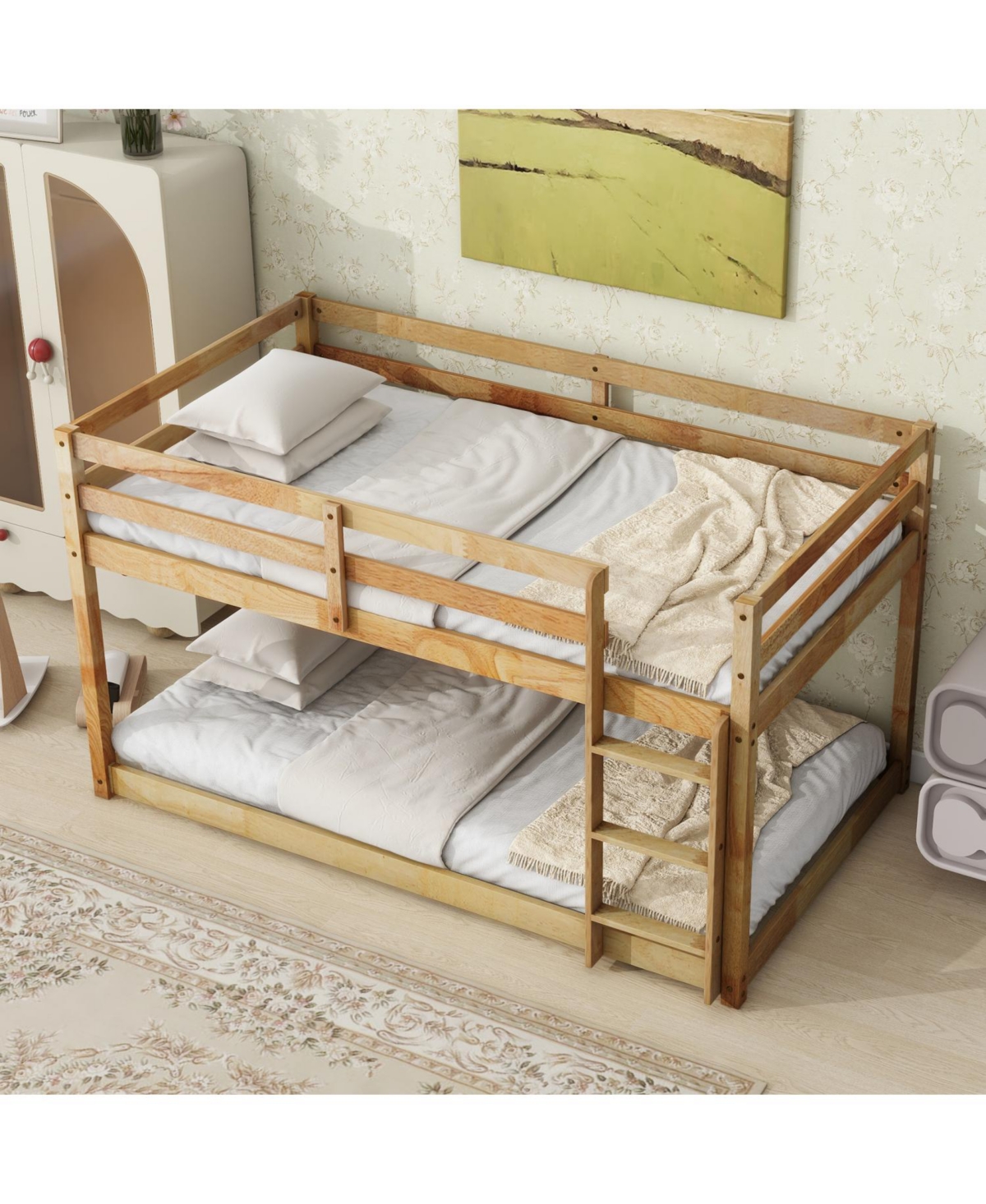 Streamdale Furniture Streamdale Twin over Twin Loft Bed with Ladder, Solid Wood Platform
