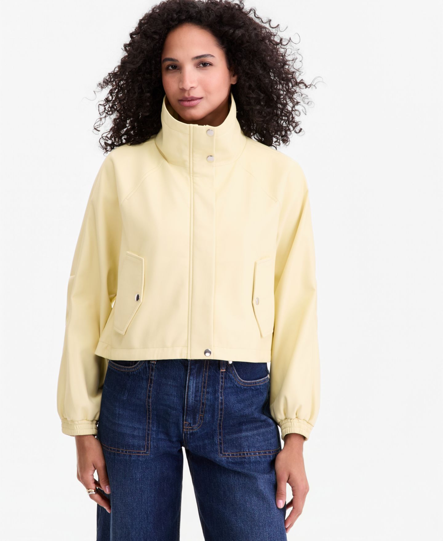 Женская куртка On 34th Cropped Faux-Leather, цвет: Light Daffodil — фото 2