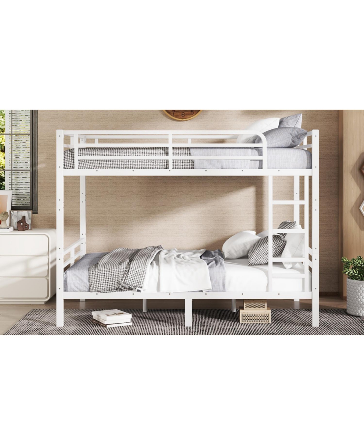 Streamdale Furniture Full Xl over Full Xl Metal Bunk Bed