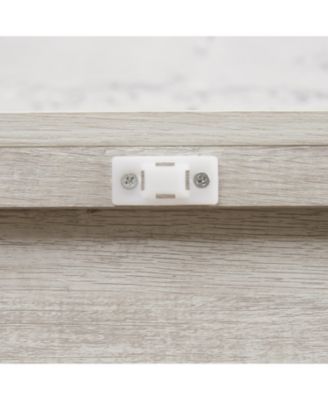 White 4-Tier Glass Display Cabinet