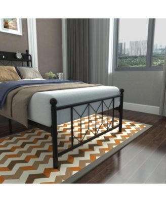 Twin Bed Frame with Charging & LED Light
