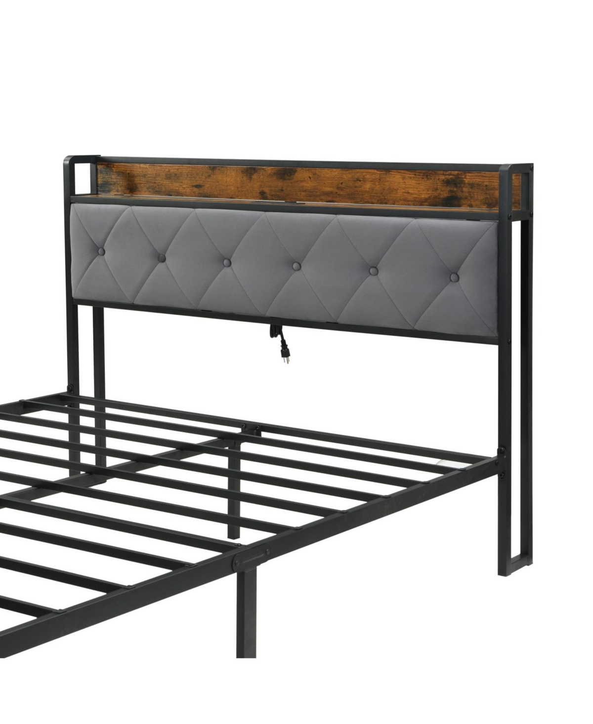 Streamdale Furniture Led Bed Frame with Storage Drawers & Usb Charging