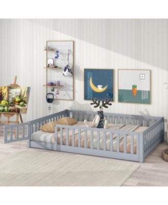 Streamdale Floor Bed with Fence & Door - Grey