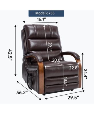  Power Leatheraire Lift Recliner Heat Massage