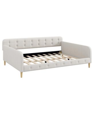 Queen Size Upholstered Daybed with 4 Support Legs