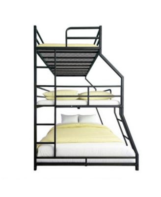 Triple Bed with Ladders & Guardrails - Easy Assembly