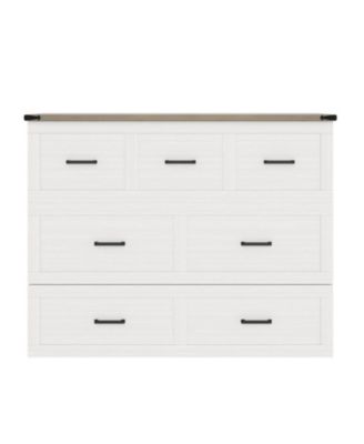  Murphy Bed Cabinet Full Size with Charging Station & Drawer