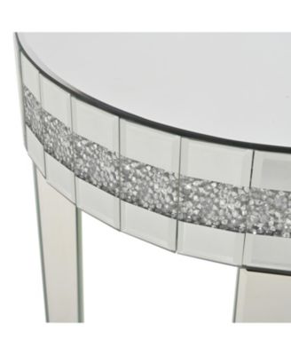  Round Mirror Breakfast Table, Diamond Pedestal, Bistro Style