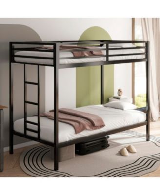 Adam Metal Twin Bunk Bed with Ladder