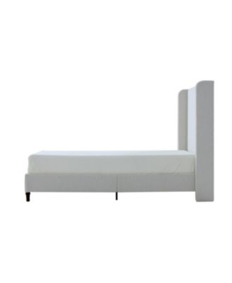 Harper Tall Upholstered Bed - King - Cream Boucle