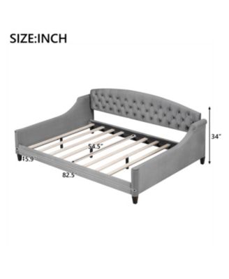 Modern Gray Tufted Button Daybed