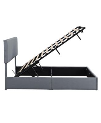 Queen Upholstered Platform Bed w/ Hydraulic Storage
