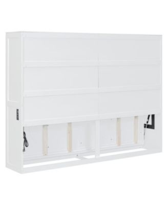 Full Size Murphy Bed Wall Bed,White