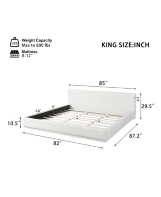 White King Upholstered Bed - Soft, Comfortable, & Cozy