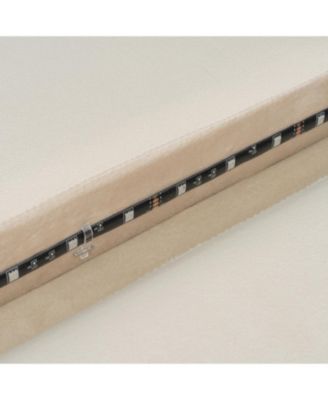 Twin Upholstered Daybed with LED, Storage & Trundle