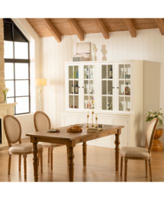 + 75" + Wood + Glass Doors + Pantry