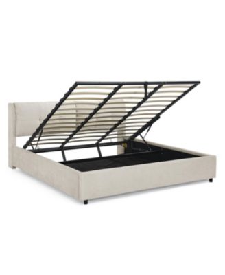 King Chenille Hydraulic Storage Bed