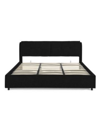 Chenille Hydraulic Storage Bed