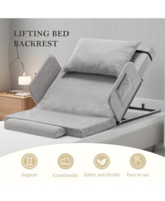 Adjustable Bed Backrest w/ Rails - 300lbs, 4-68 Lift