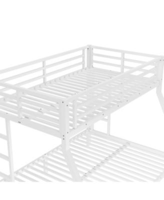 Metal Twin Over Full Bunk Bed, Space-Saving