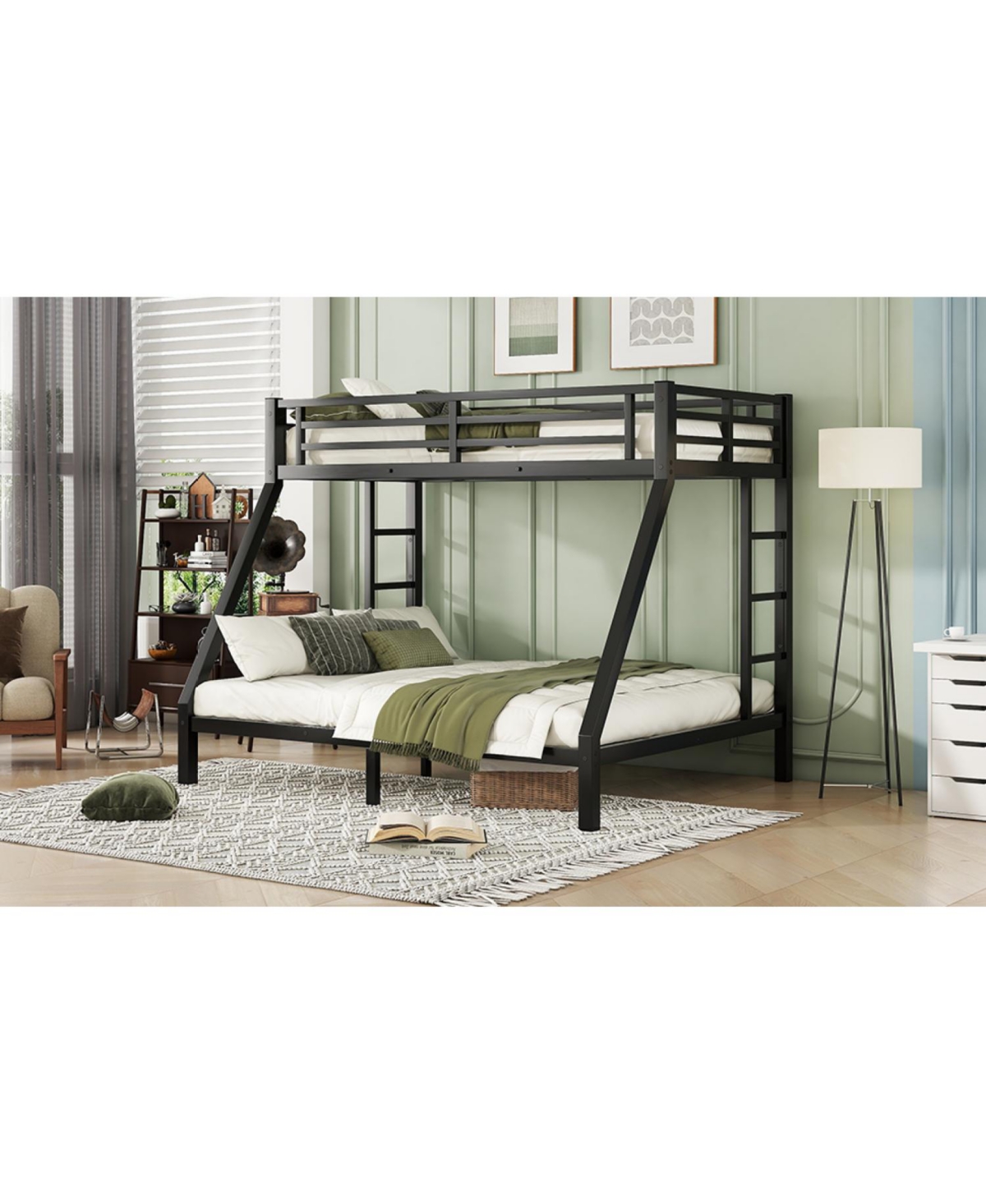 Streamdale Furniture Metal Twin Xl/Queen Bunk Bed