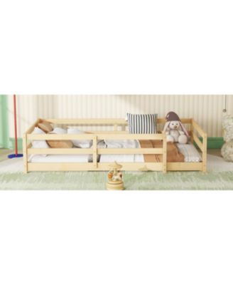 Floor Bed Montessori with Fence - Natural