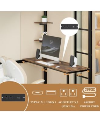 Twin Loft Bed Frame with Storage - Easy Assembly, Secure Metal Slats