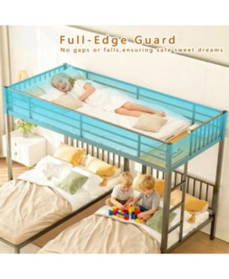 Triple Metal Bunk Bed for Kids - Black, Noise Reduced, Separates into 3 Twin Beds